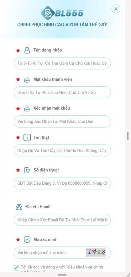Đăng ký tài khoản