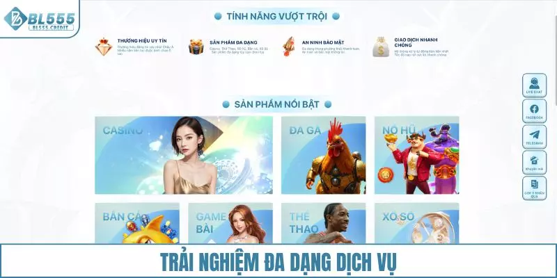 Đăng nhập BL555 để trải nghiệm đa dạng dịch vụ